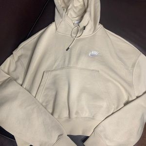 NIKE cropped long-sleeve hoodie